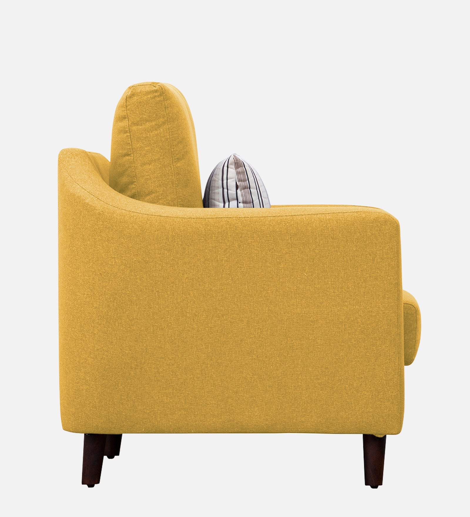 Kevin Fabric 1 Seater Sofa in Bold Yellow Colour