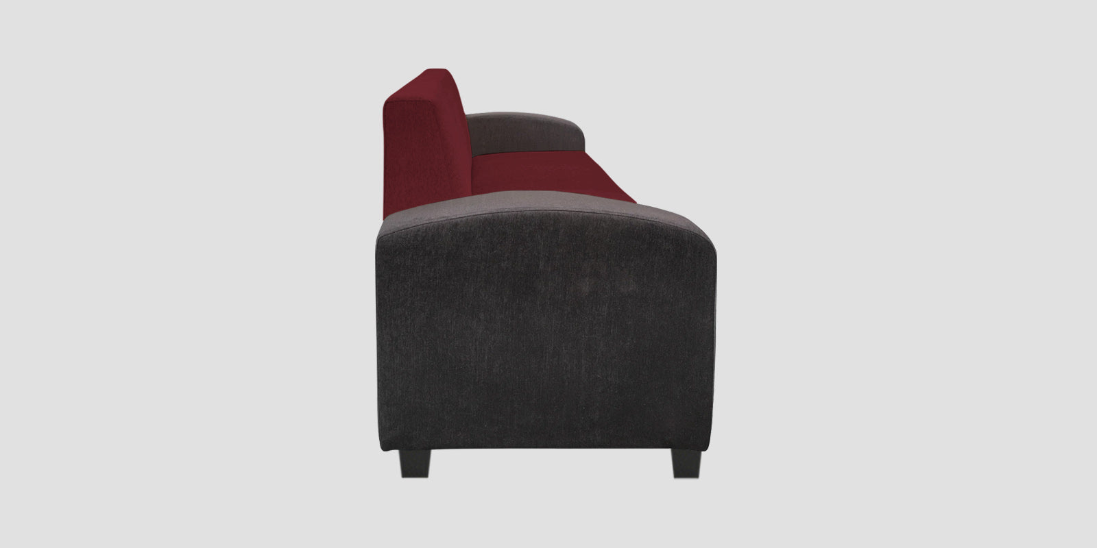 Alex Fabric 3 Seater Sofa In Blood Maroon Colour