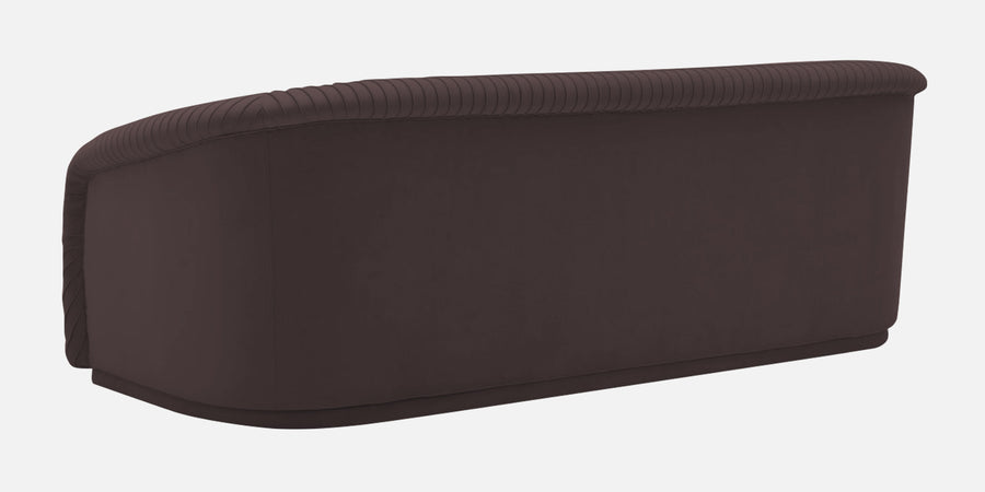 Yara Velvet Fabric 3 Seater Sofa In Mocha Brown Colour - Febonic Living