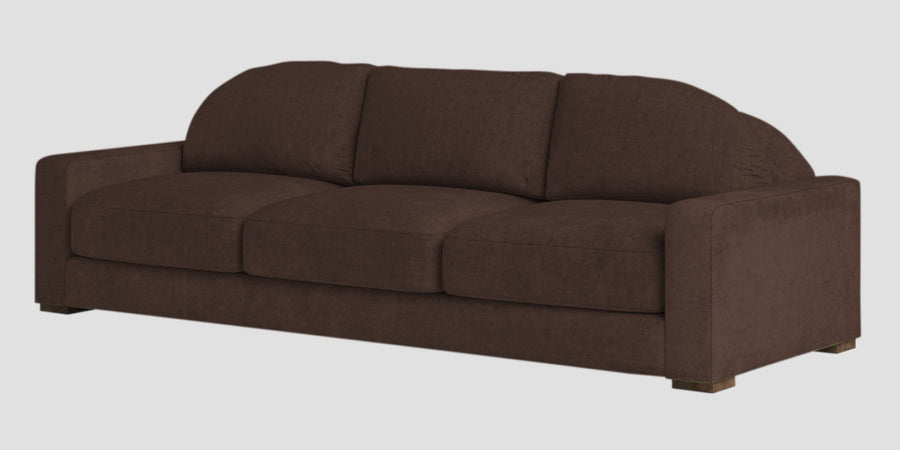 Dara Fabric 3 Seater Sofa In Coffee Brown Colour - Febonic Living