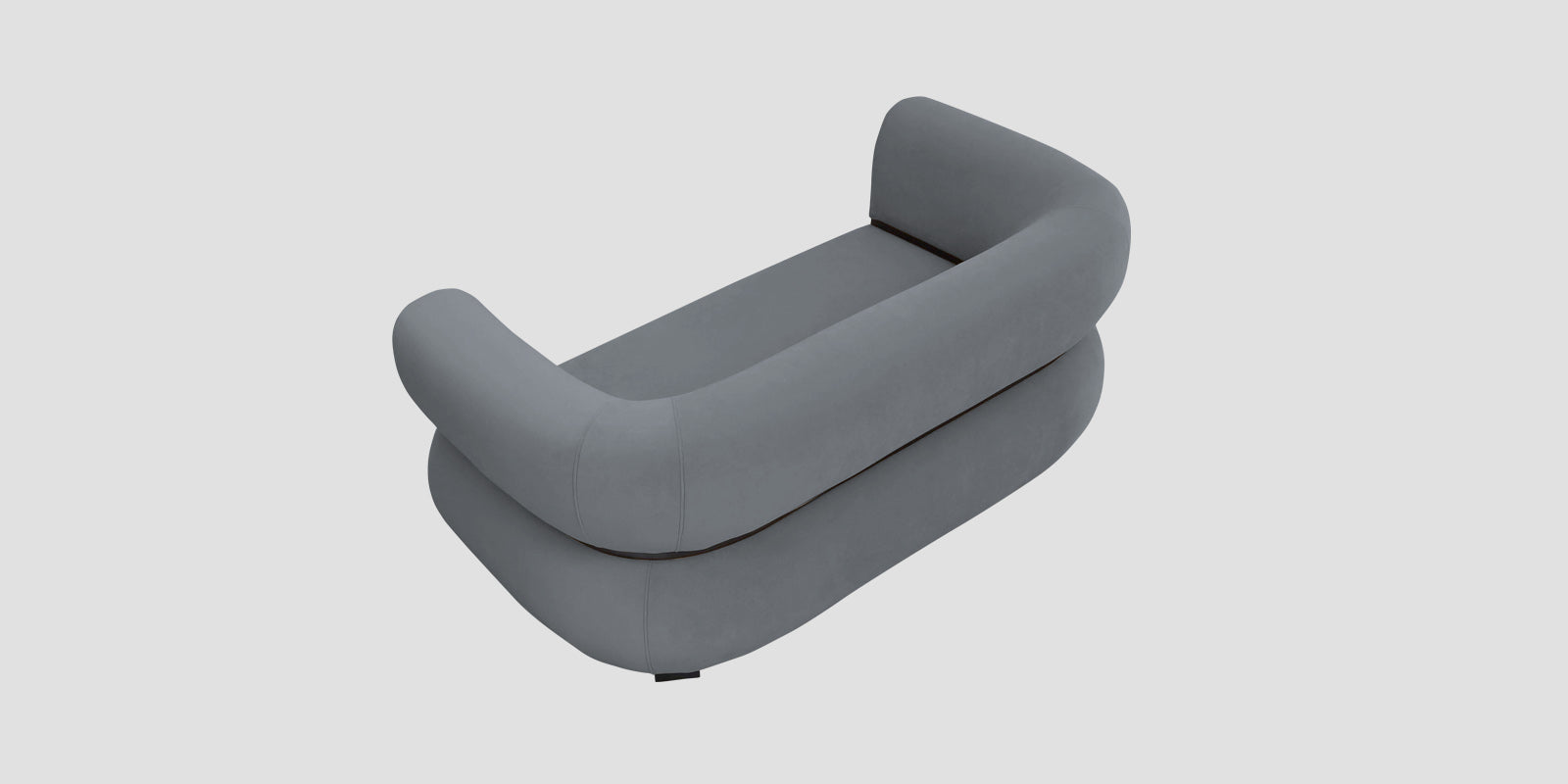 Kula Velvet 2 Seater Sofa In Pubble Grey Colour