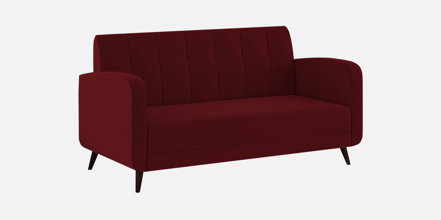 Wiki Velvet 3 Seater Sofa In Dark Maroon Colour - Febonic Living