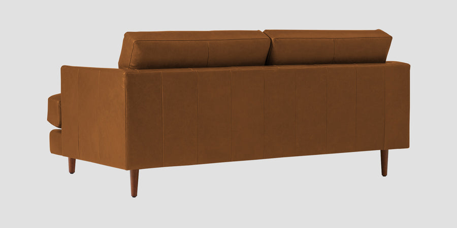 Sterio Leatherette 2 Seater Sofa In Cinnamon Brown Colour - Febonic Living