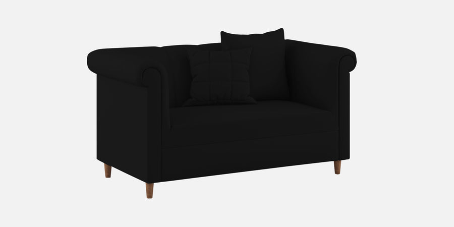 Rubi Velvet 2 Seater Sofa In Adam Black Colour - Febonic Living