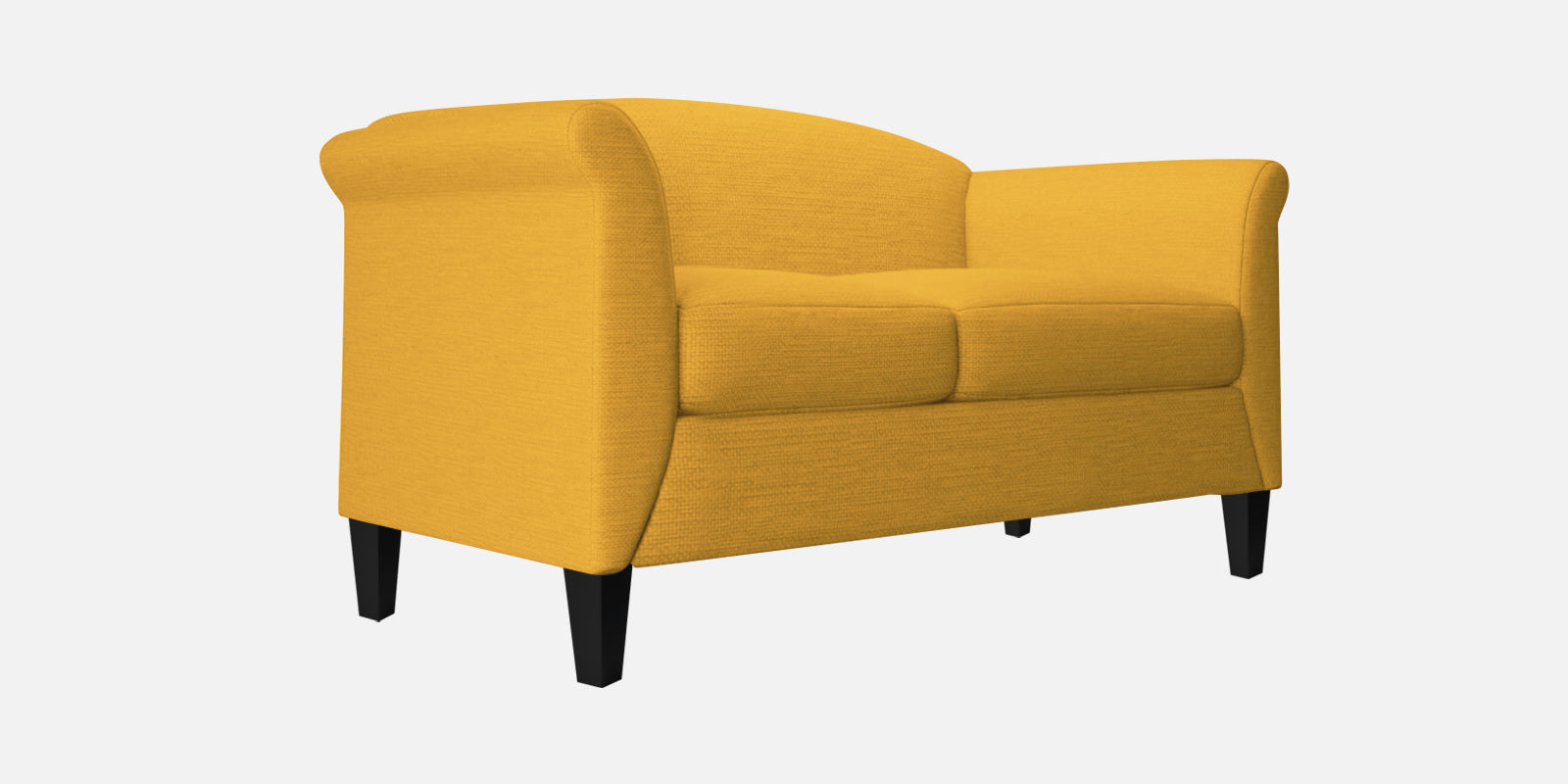 Kimber Fabric 2 Seater Sofa in Bold Yellow Colour