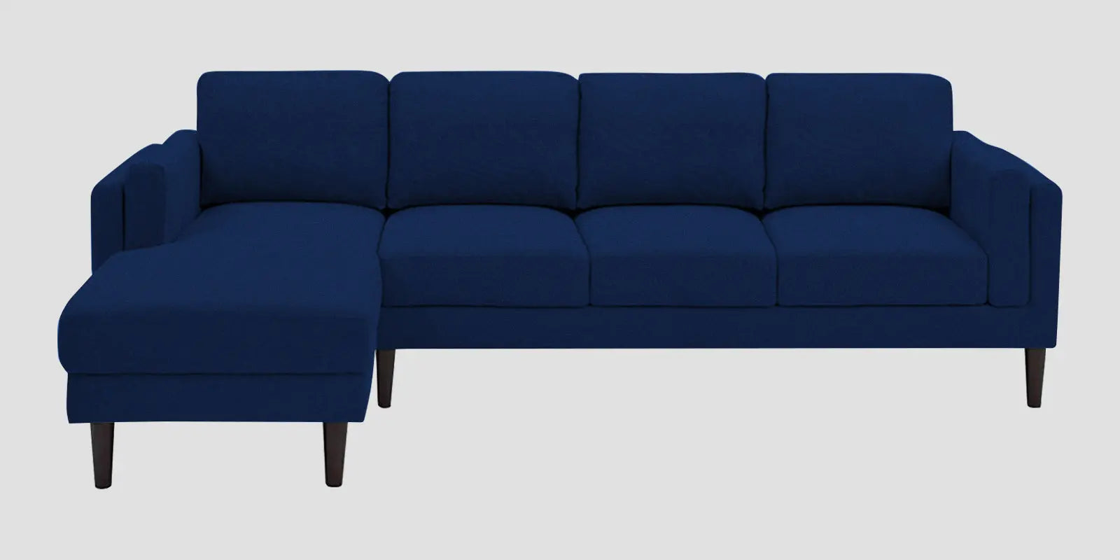 Creata Fabric RHS Sectional Sofa (3+Lounger) In Royal Blue Colour Febonic Living