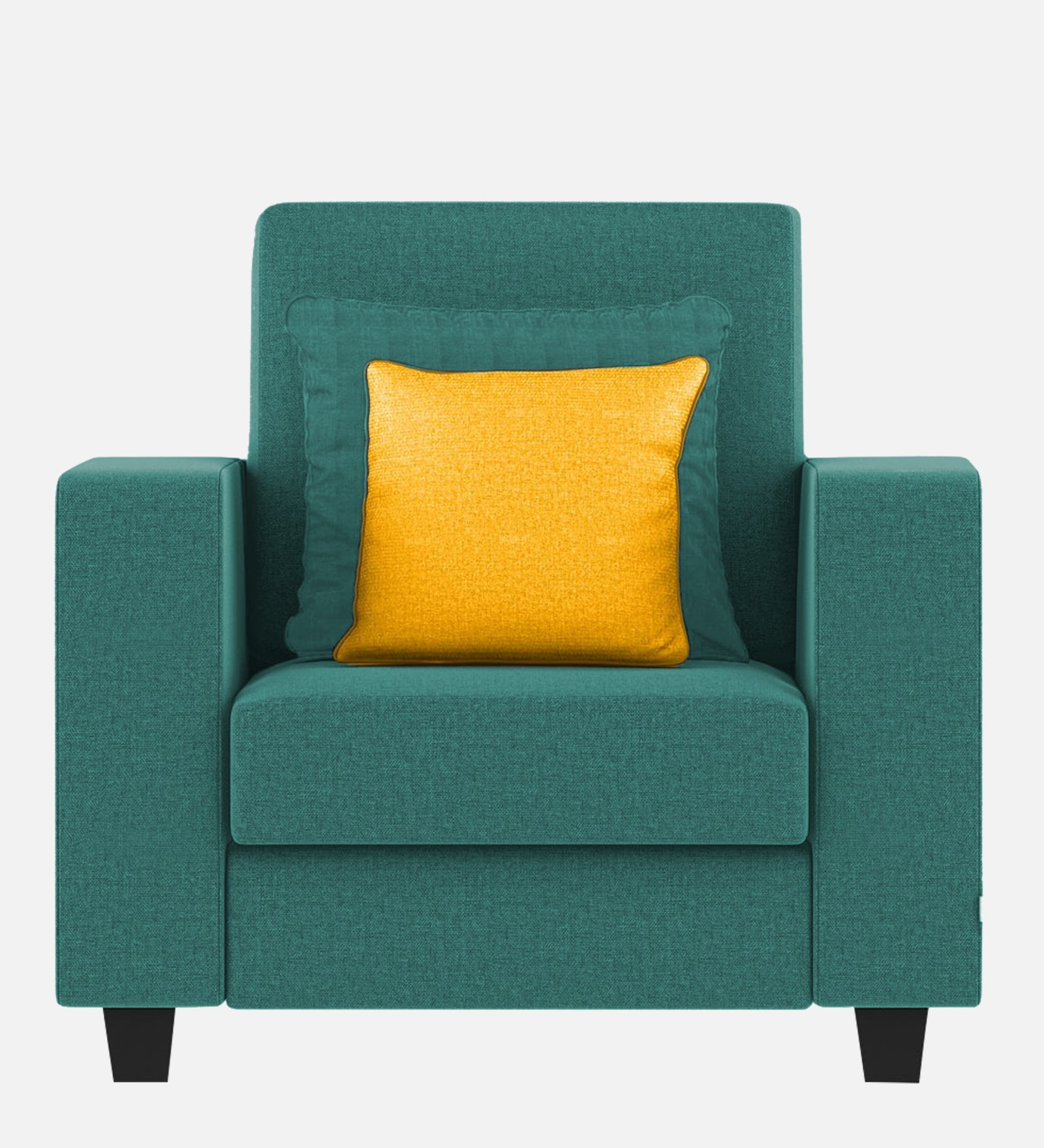 Nabi Fabric 1 Seater Sofa In Sea Green Colour