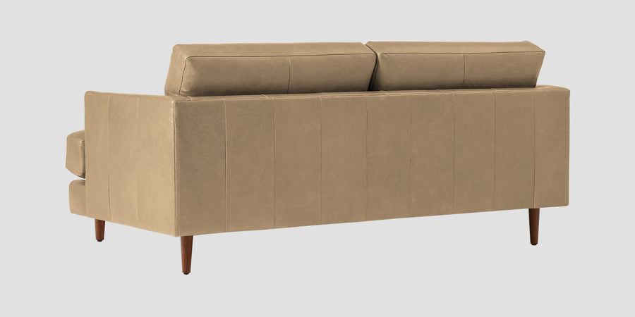 Sterio Leatherette 2 Seater Sofa In Corn Beige Colour - Febonic Living