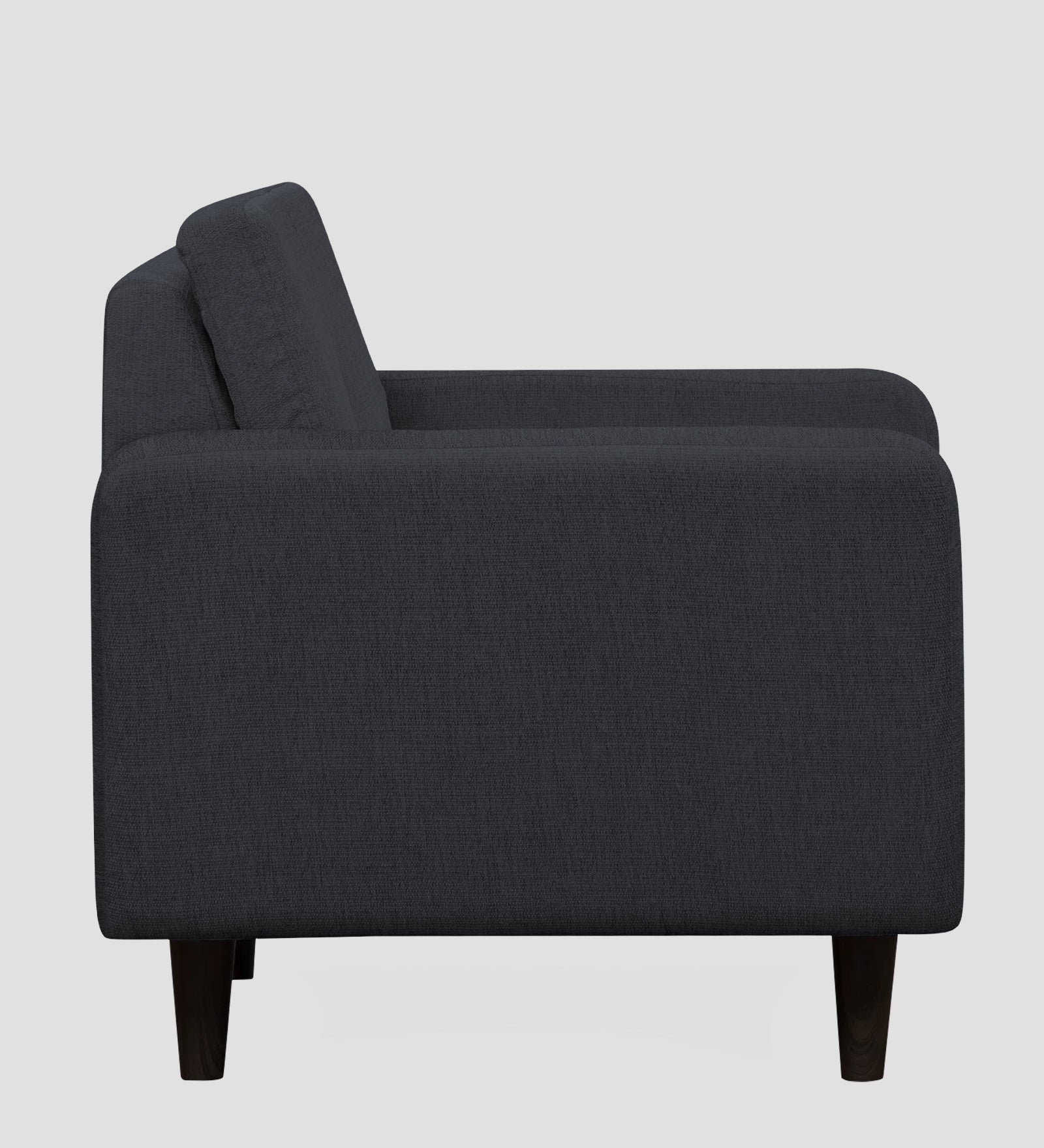 Noha Fabric 1 Seater Sofa in Charcoal Grey Colour