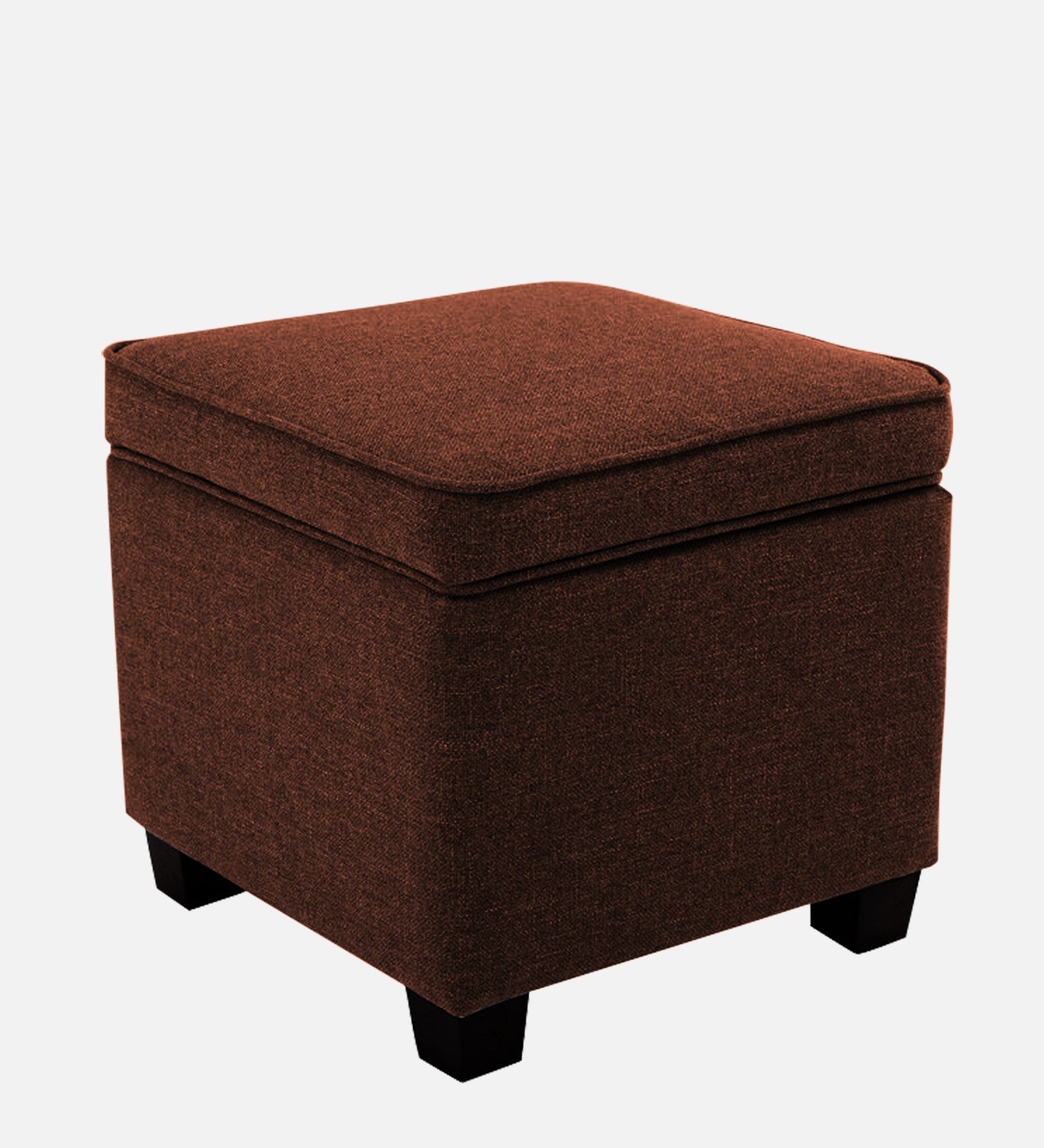 Sudan Fabric Storage Ottoman in Coffee Brown Colour