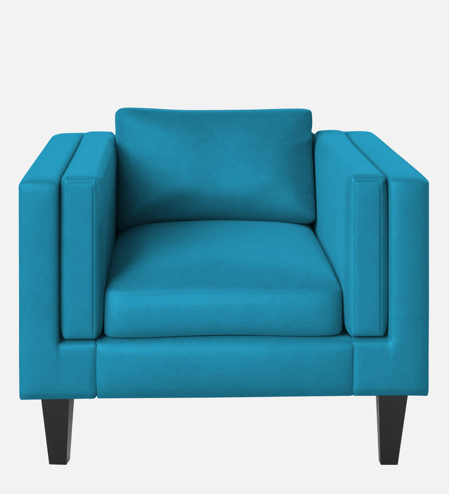 Jasper Velvet 1 Seater Sofa In Aqua Blue Colour - Febonic Living