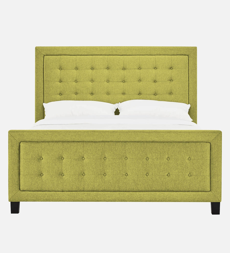 Kaster Fabric Upholstered Queen Size Bed In Parrot Green Colour - Febonic Living