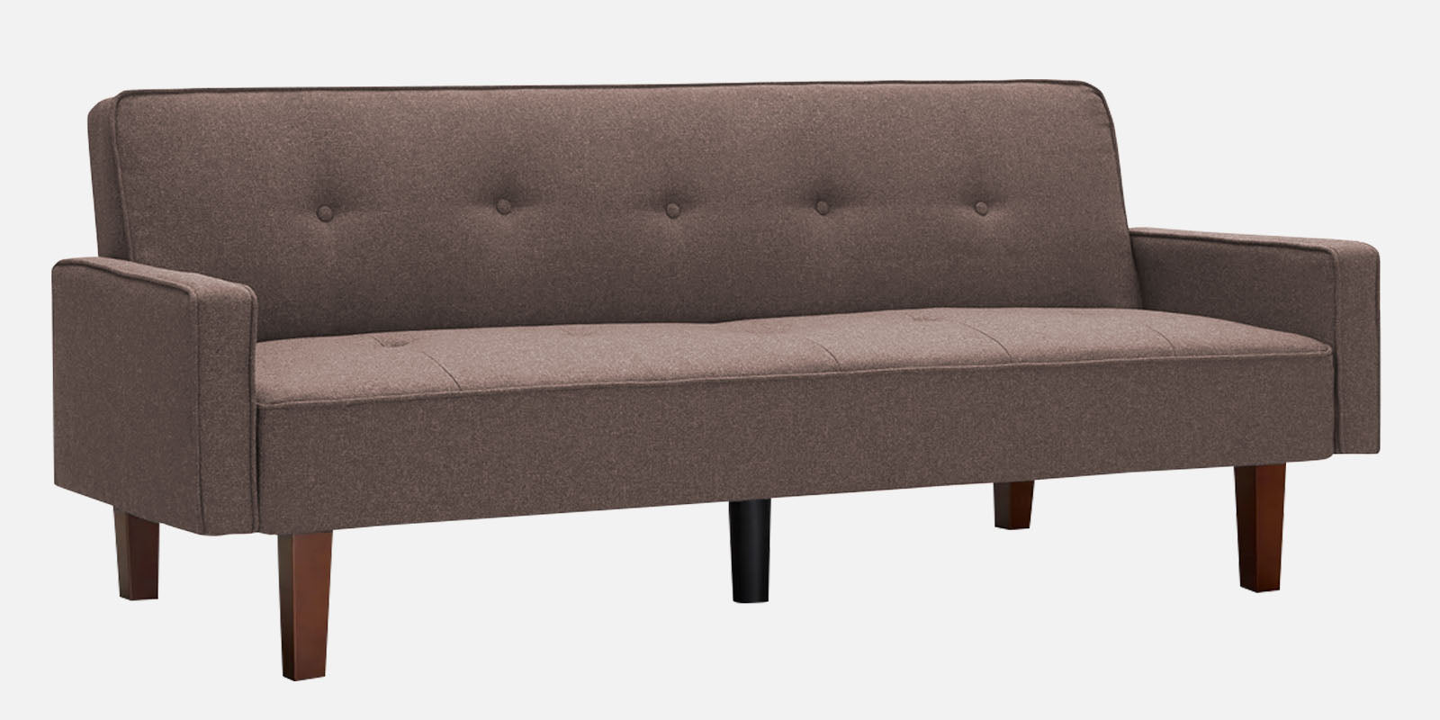 Nebia Fabric 3 Seater Convertable Sofa Cum Bed in Caspa Brown Colour