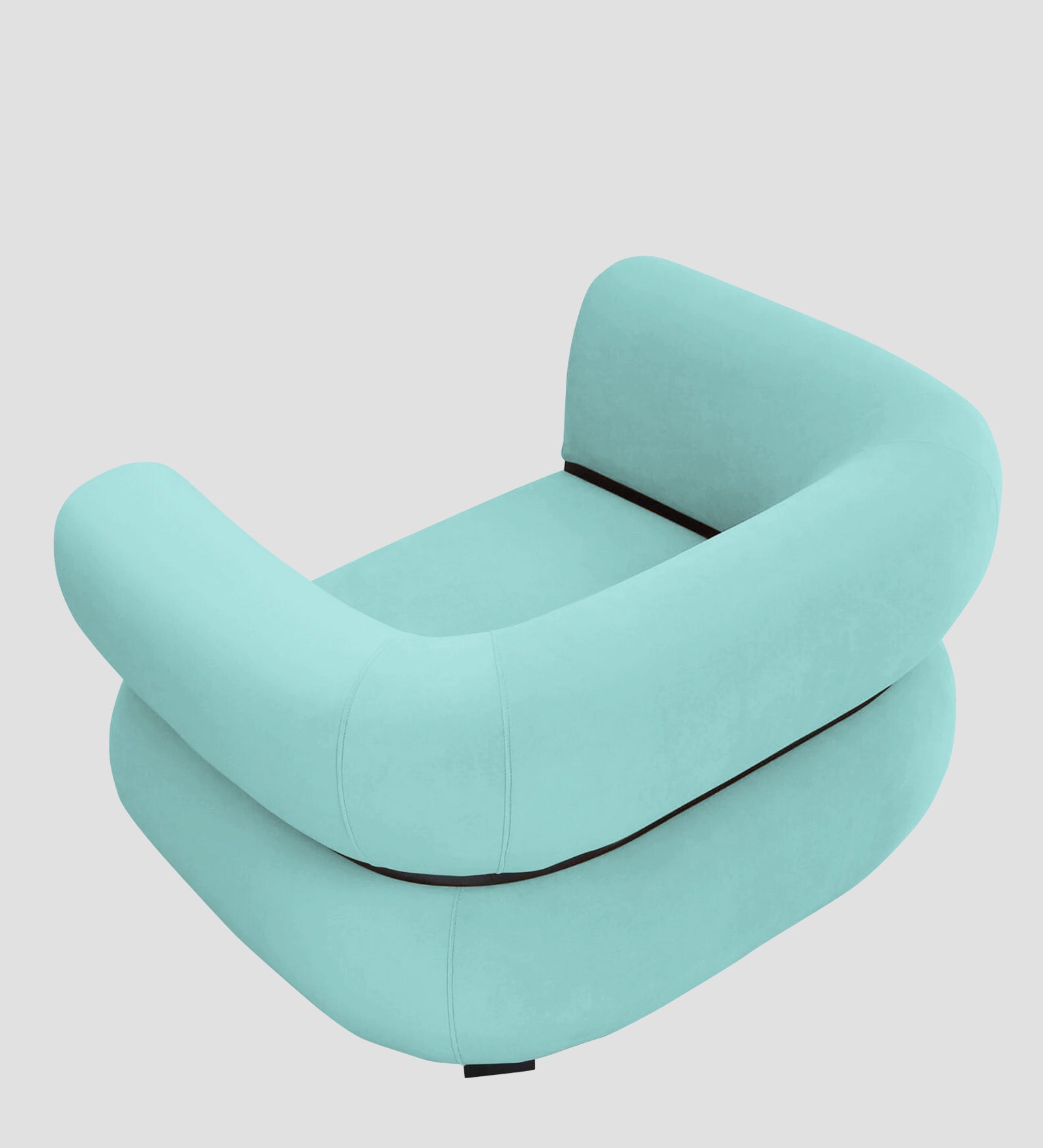 Kula Velvet 1 Seater Sofa In Barmunda Aqua Colour