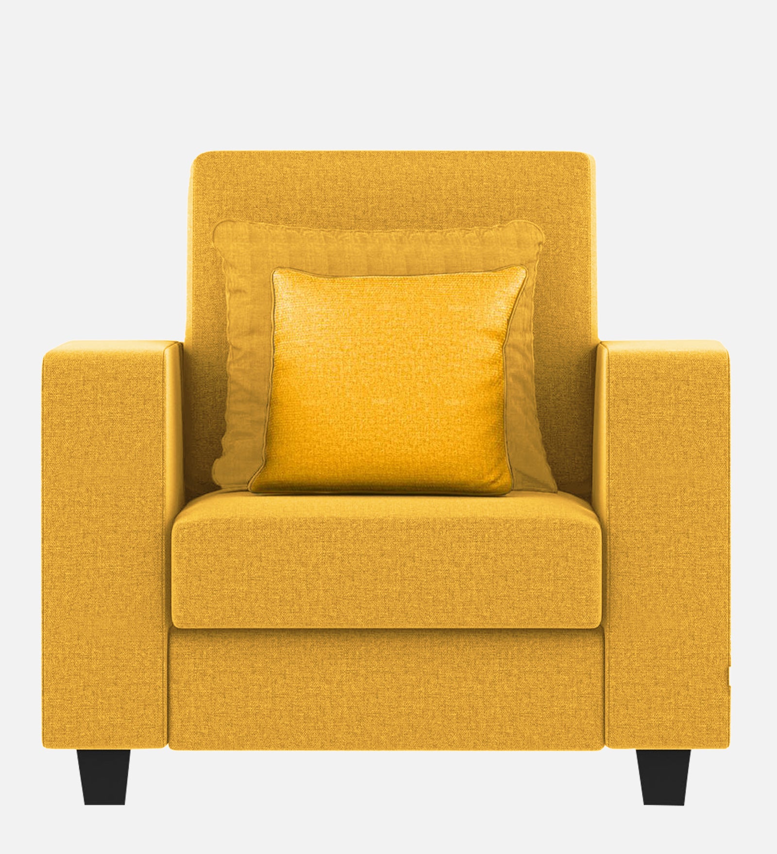 Nabi Fabric 1 Seater Sofa In Bold Yellow Colour