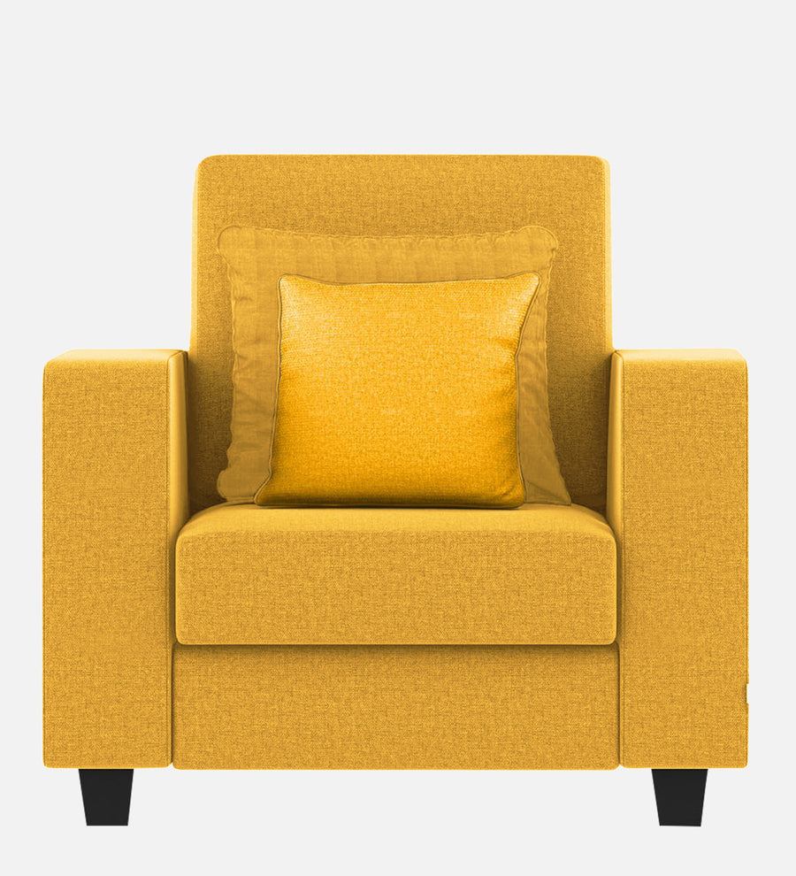 Nabi Fabric 1 Seater Sofa In Bold Yellow Colour - Febonic Living