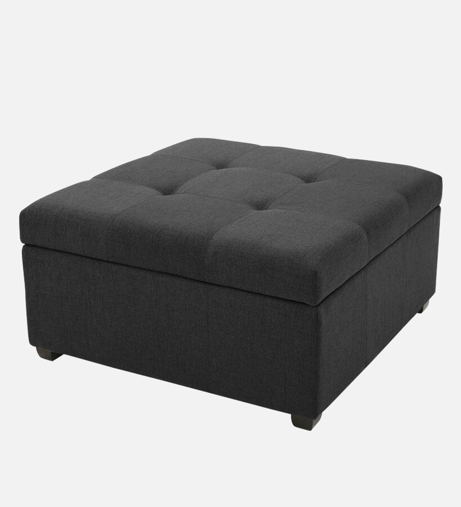 Mubila Fabric Ottoman In Charcoal Grey Colour With Storage - Febonic Living