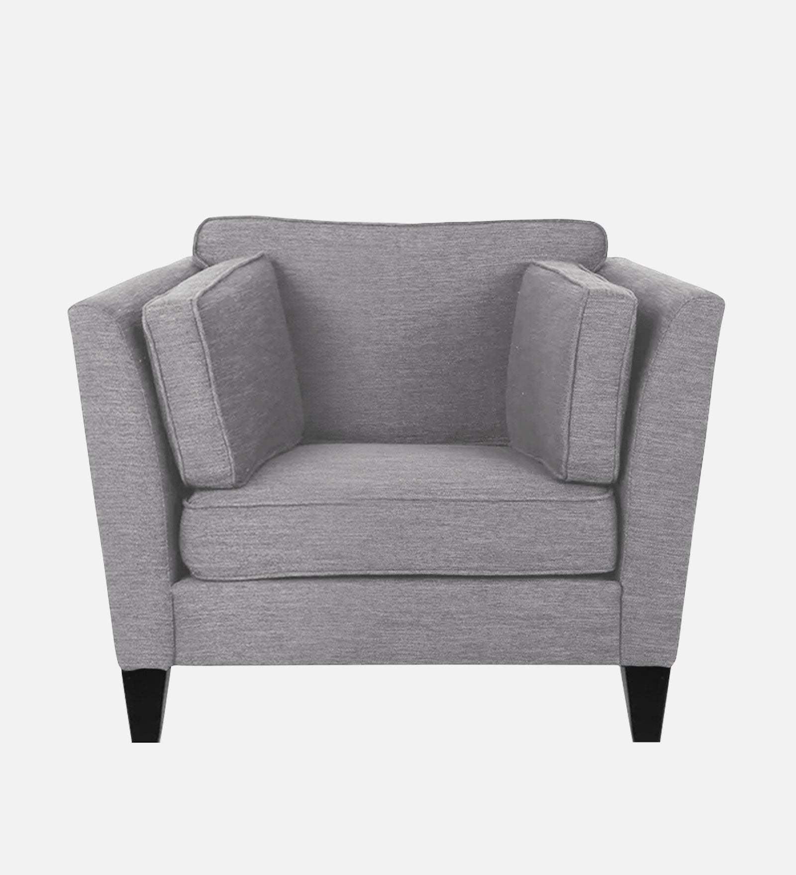 Nigar Fabric 1 Seater Sofa in Lit Grey Colour