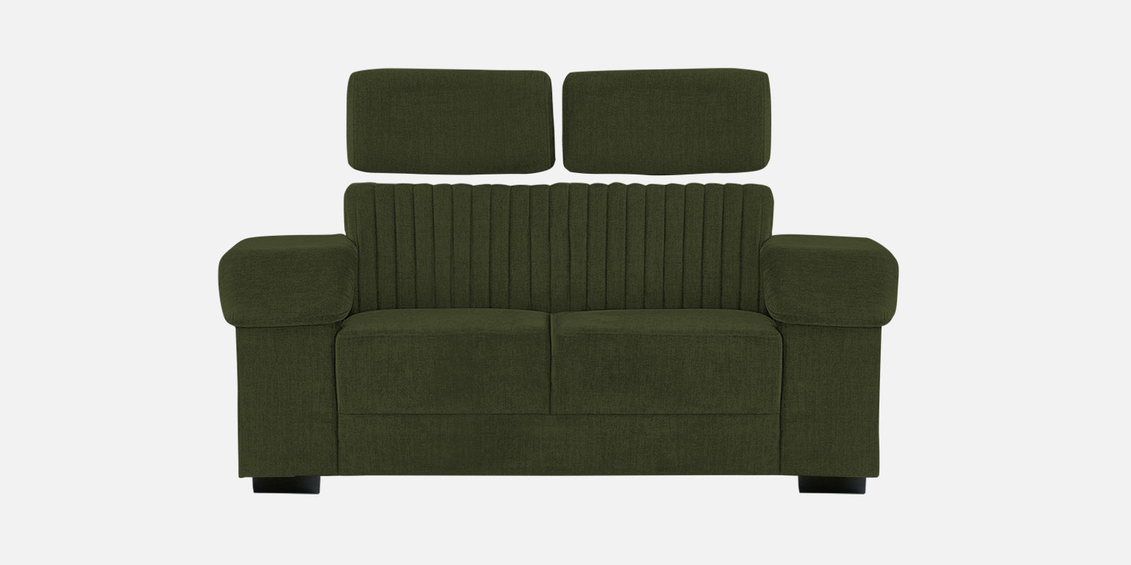 Draco Fabric 2 Seater Sofa In Olive Green Colour