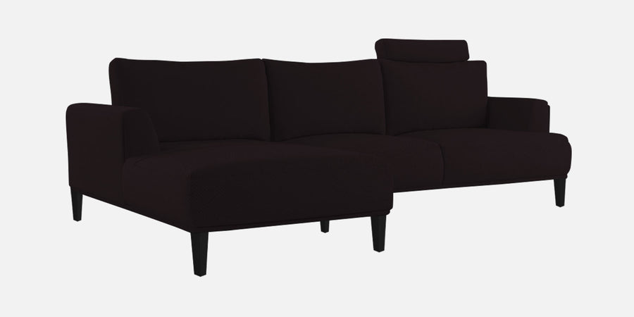 Como Fabric Lhs Sectional Sofa 3 Lounger In Cara Brown Colour - Febonic Living