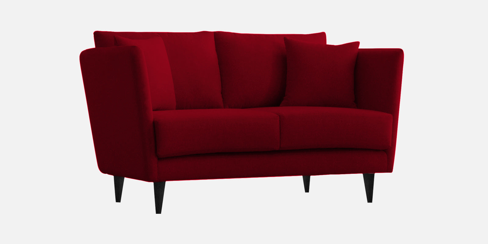 Norway Velvet 2 Seater Sofa In Cherry Red Colour