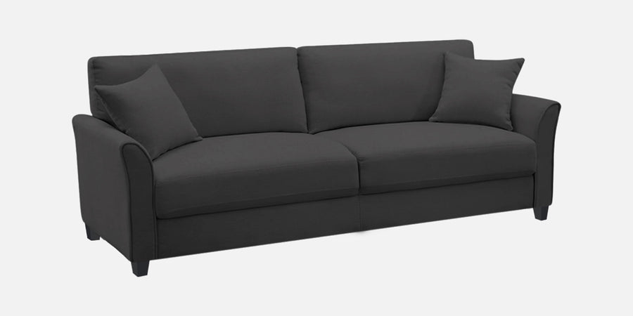 Daroo Velvet 3 Seater Sofa In Davy Grey Colour - Febonic Living