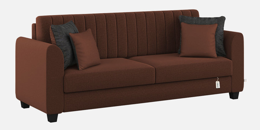 Cosmic Fabric 3 Seater Sofa In Coffee Brown Colour - Febonic Living