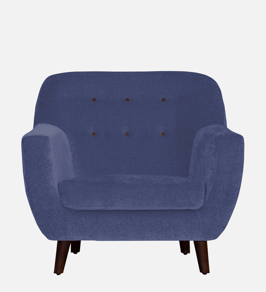 German Fabric 1 Seater Sofa In Slate Blue Colour - Febonic Living