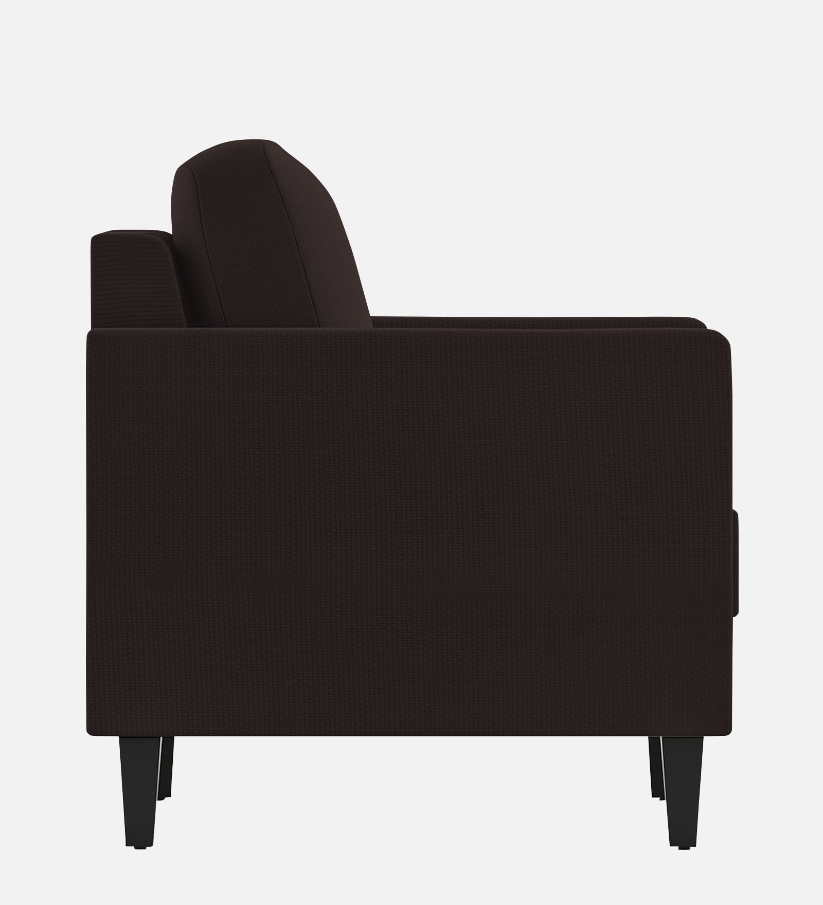 Nori Fabric 1 Seater Sofa In Dark Brown Colour