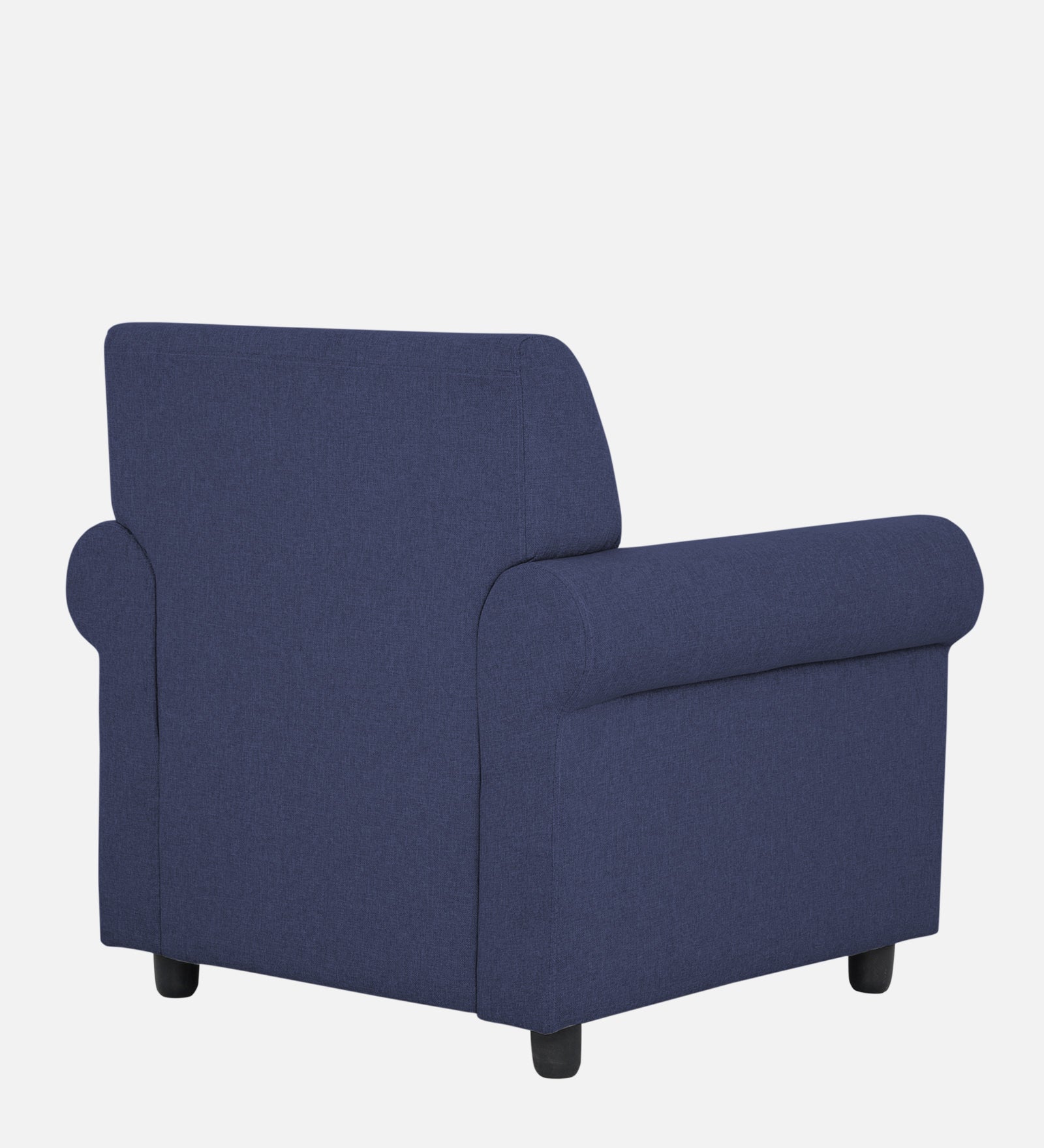 Ribby Fabric 1 Seater Sofa in Slate Blue Colour