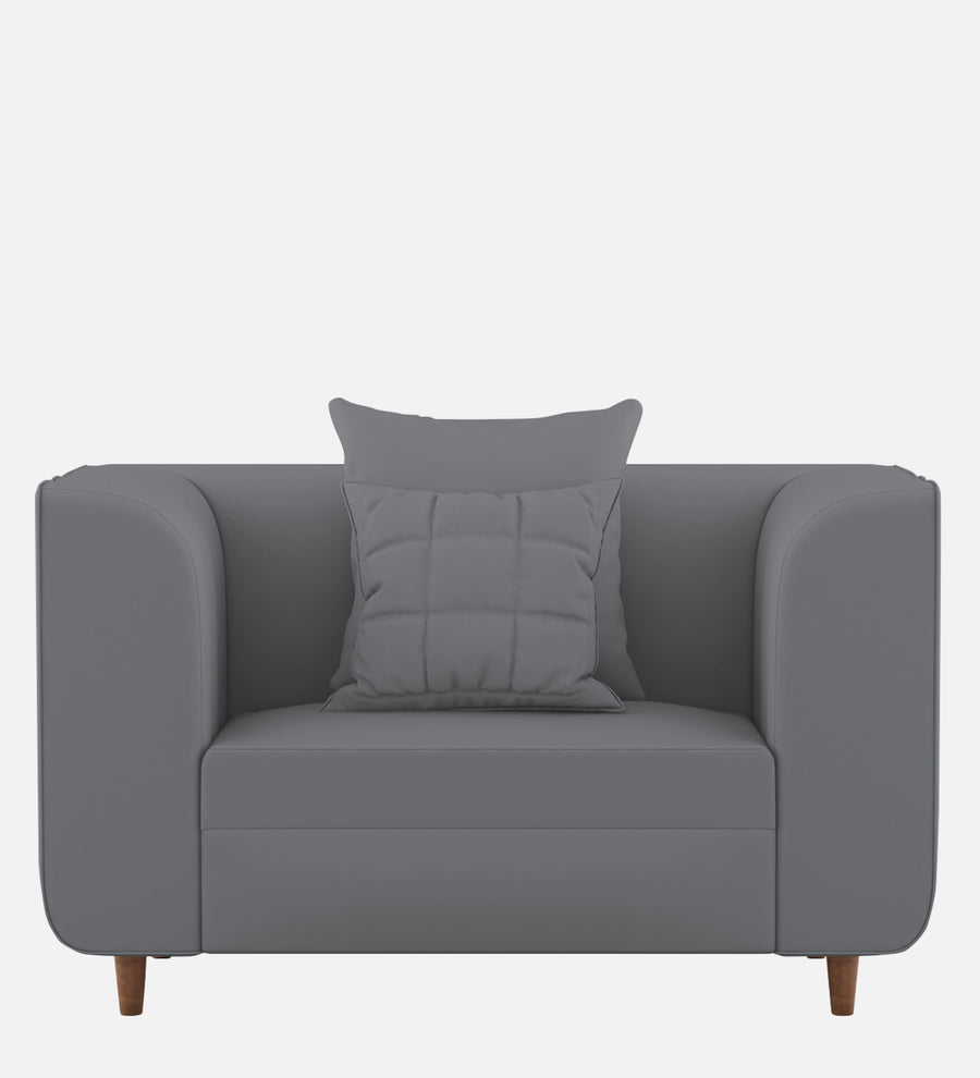 Sumo Velvet 1 Seater Sofa In Pubble Grey Colour - Febonic Living