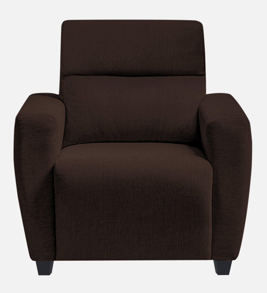Bakadi Fabric 1 Seater Sofa In Coffee Brown Colour - Febonic Living