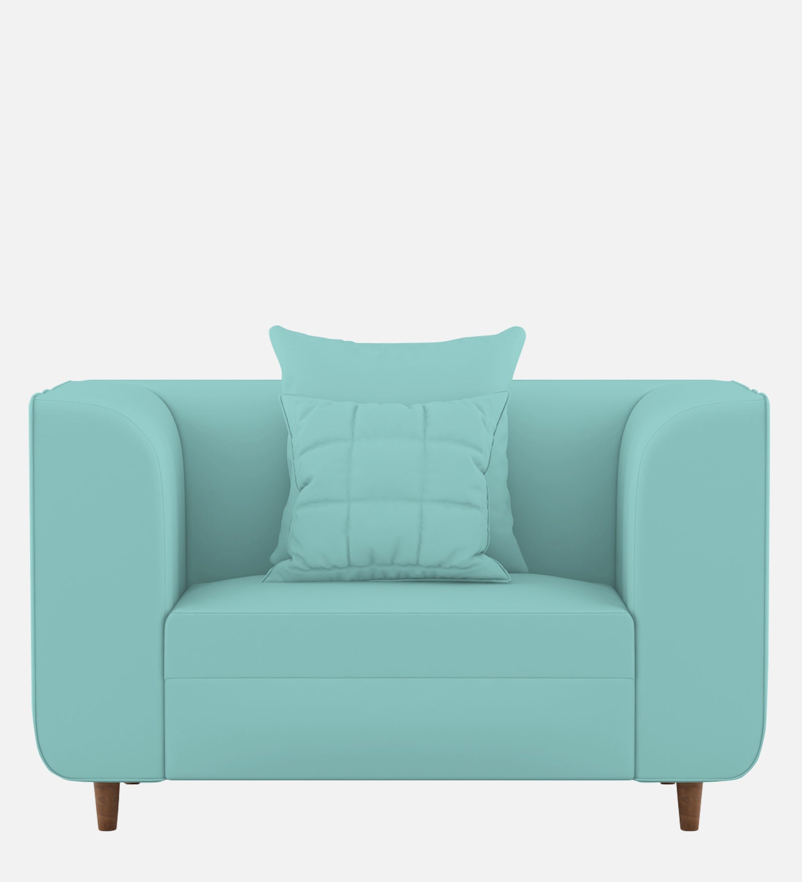 Sumo Velvet 1 Seater Sofa in Barmunda Aqua Colour