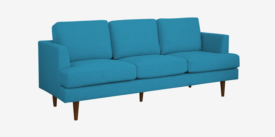 Motra Velvet 3 Seater Sofa In Aqua Blue Colour - Febonic Living