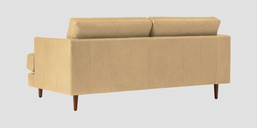 Sterio Leatherette 2 Seater Sofa In Peach Beige Colour - Febonic Living