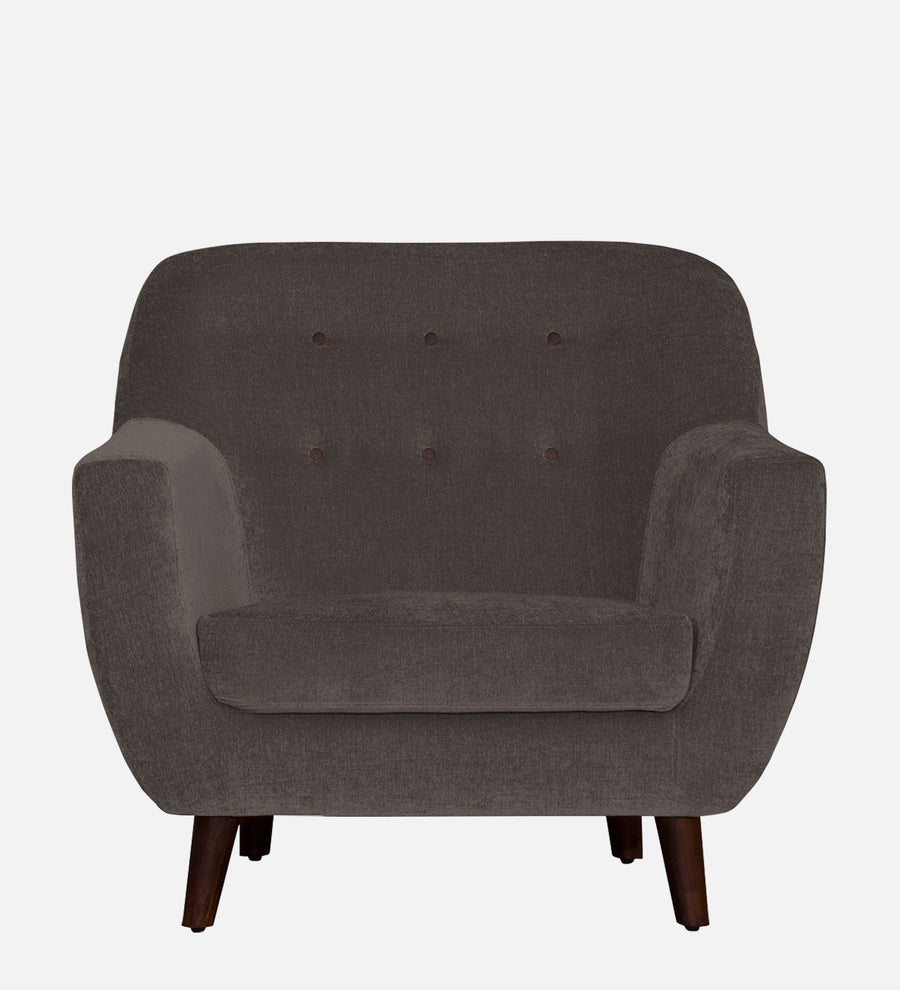 German Fabric 1 Seater Sofa In Caspa Brown Colour - Febonic Living