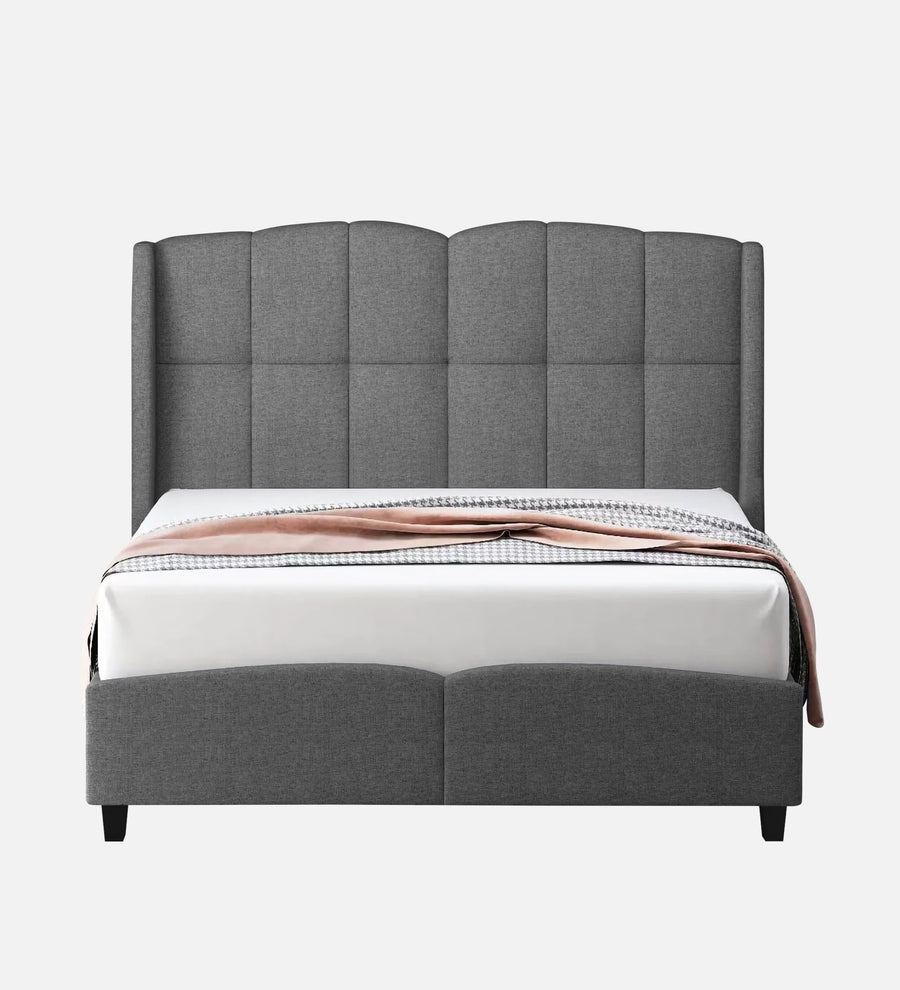 Jovi Velvet Upholstered Single Size Bed In Davy Grey Colour - Febonic Living