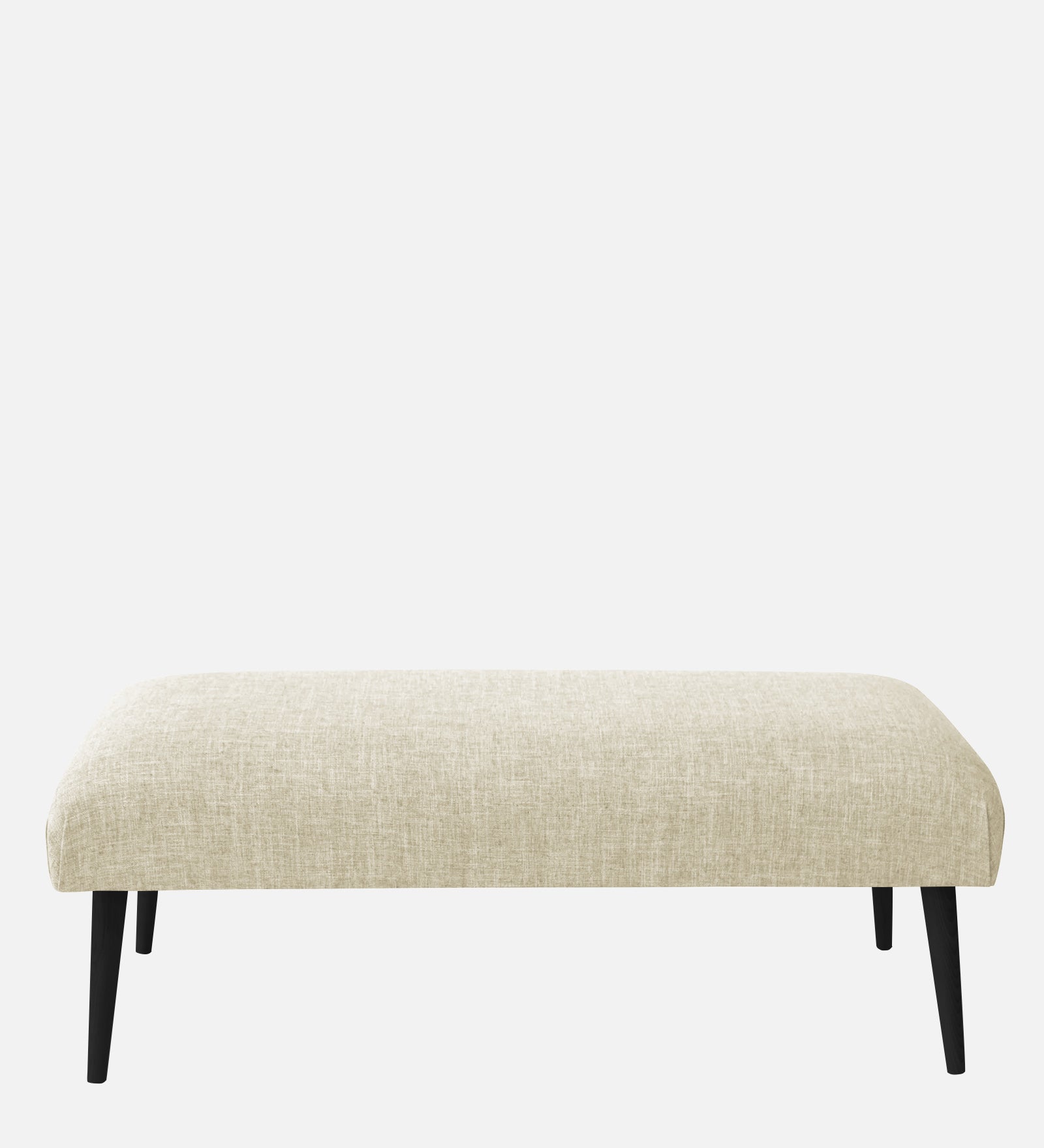 Adon Velvet Bench In Warm White Colour