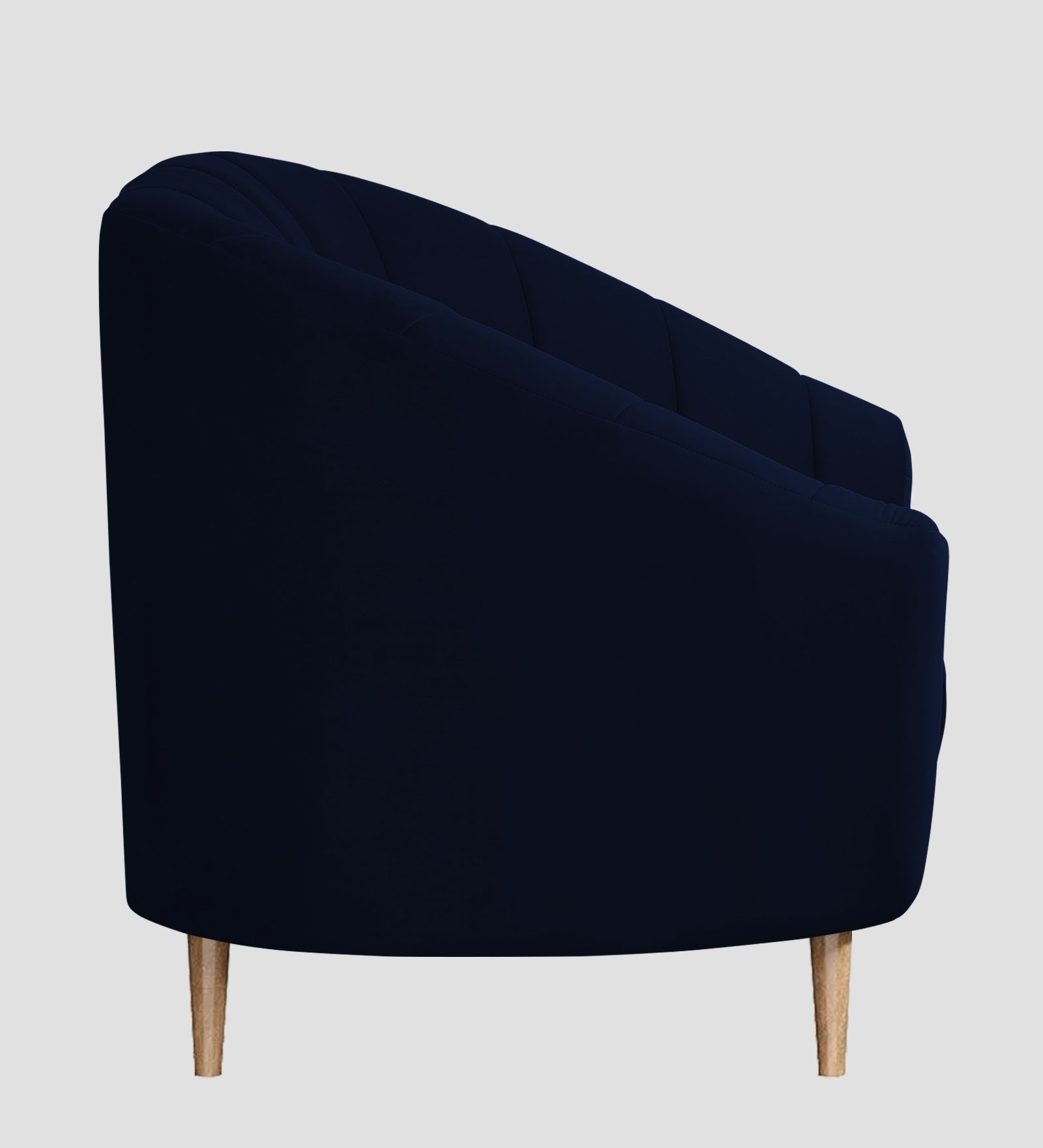 Nancy Velvet 1 Seater Sofa in Dark Blue Colour