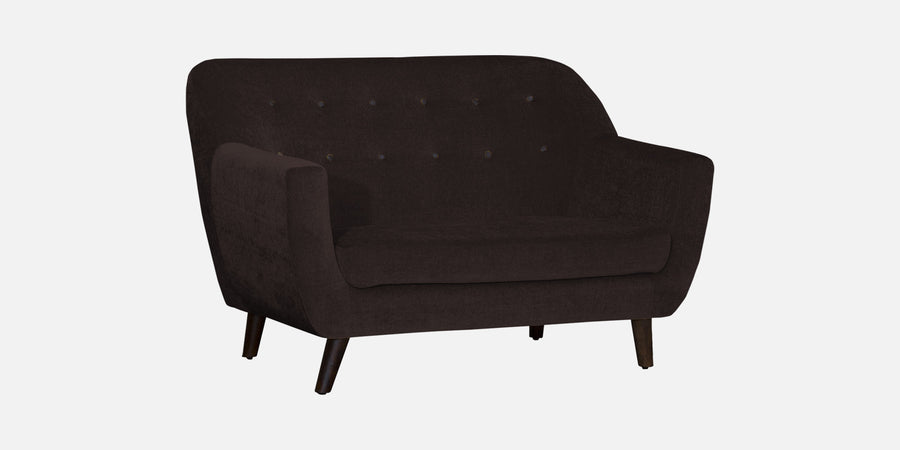 German Fabric 2 Seater Sofa In Dark Brown Colour - Febonic Living