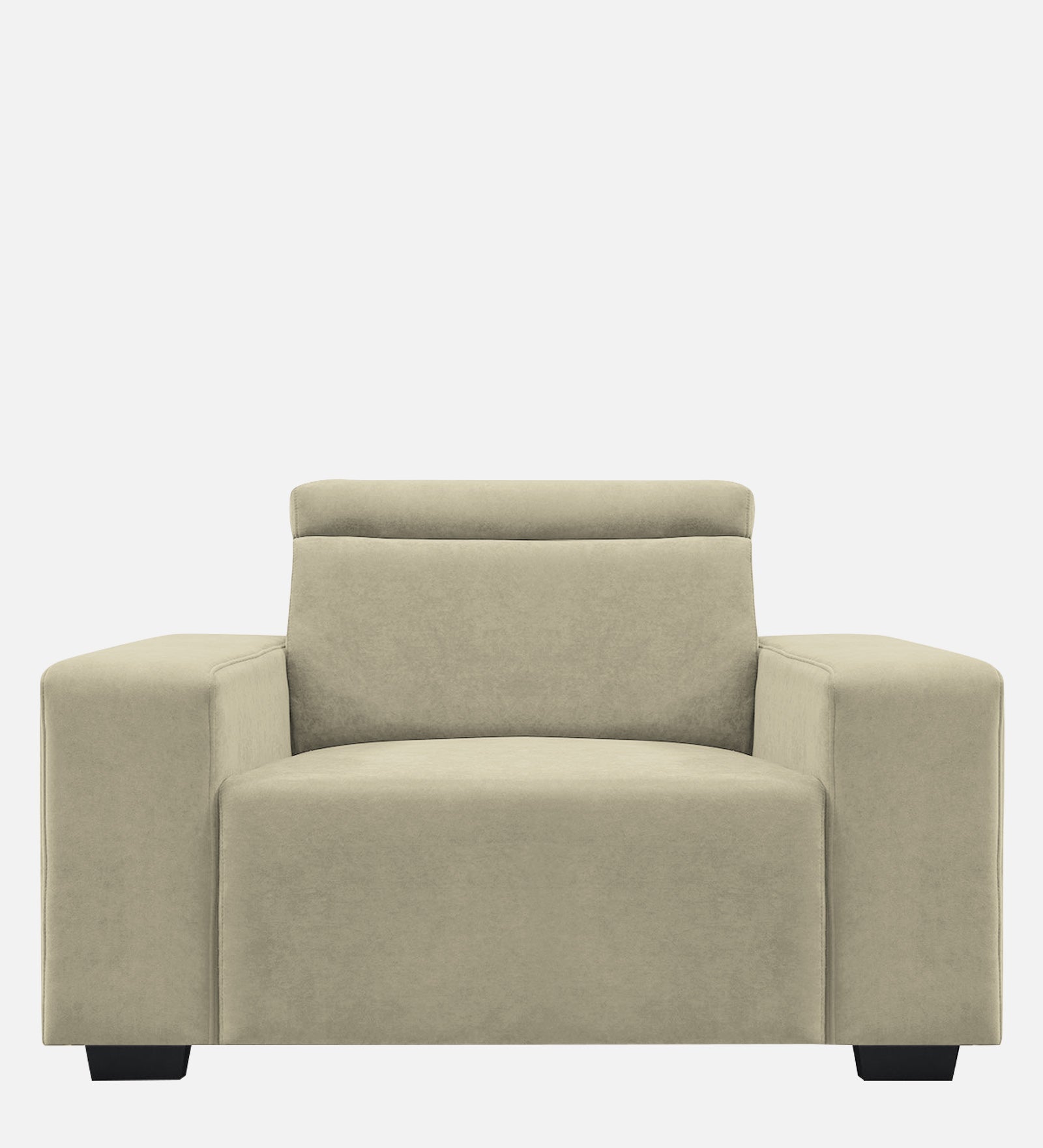 Hiro Fabric 1 Seater Sofa In  Carnival Beige Colour - Febonic Living