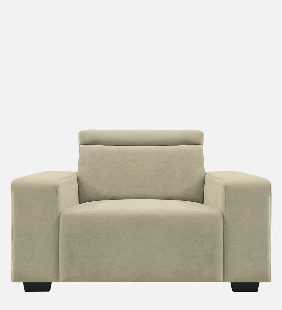 Hiro Fabric 1 Seater Sofa In Carnival Beige Colour - Febonic Living