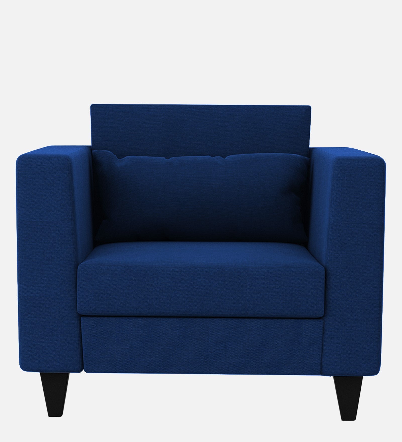 Nipul Fabric 1 Seater Sofa in Royal Blue Colour