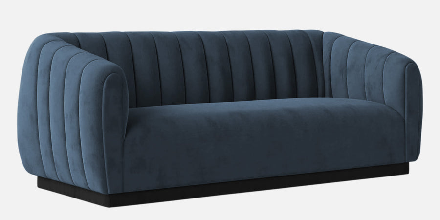 Ferry Velvet 3 Seater Sofa In Oxford Blue Colour - Febonic Living