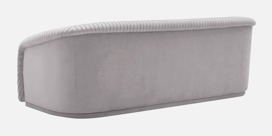 Yara Velvet Fabric 3 Seater Sofa In Concrete Grey Colour - Febonic Living