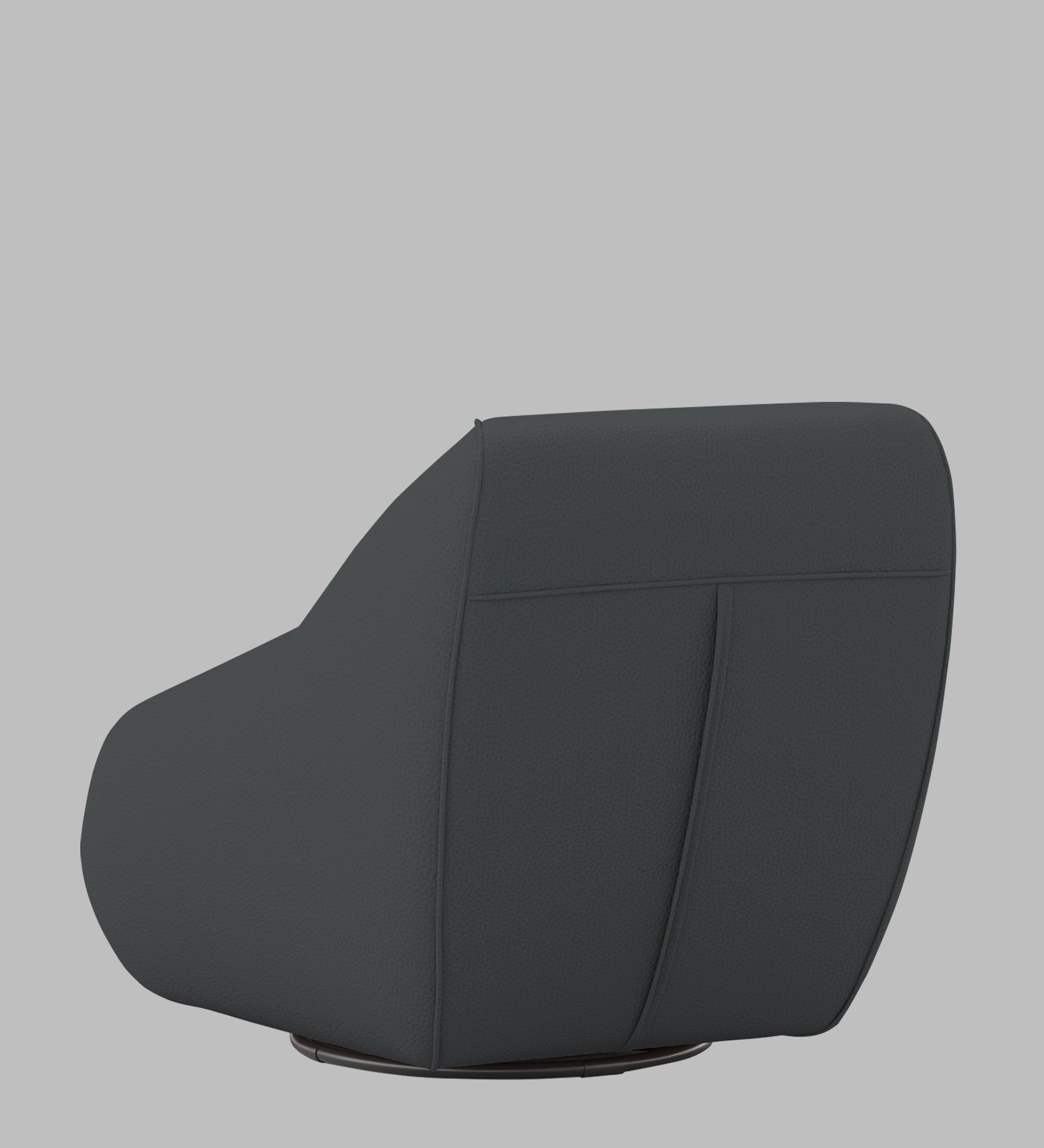 Willow Leatherette Swivel Chair In Pepper Grey Colour - Febonic Living