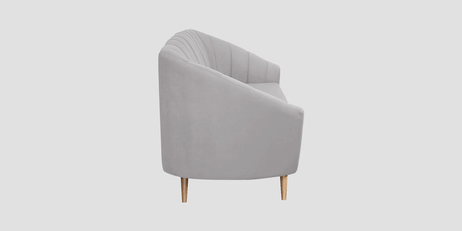 Kaylee Velvet 3 Seater Sofa In Concrete Grey Colour - Febonic Living