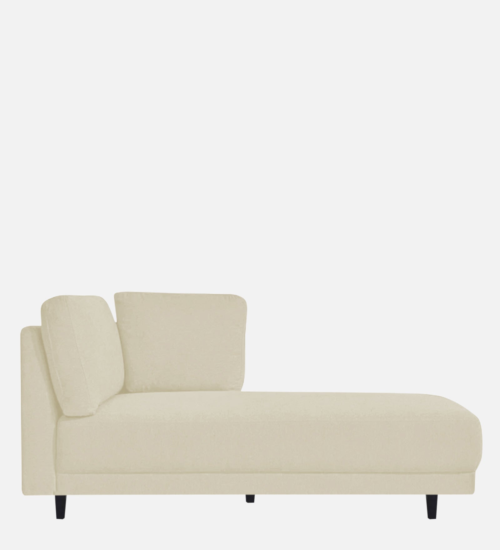 Jonze Velvet RHS Chaise Lounger in Warm White Colour