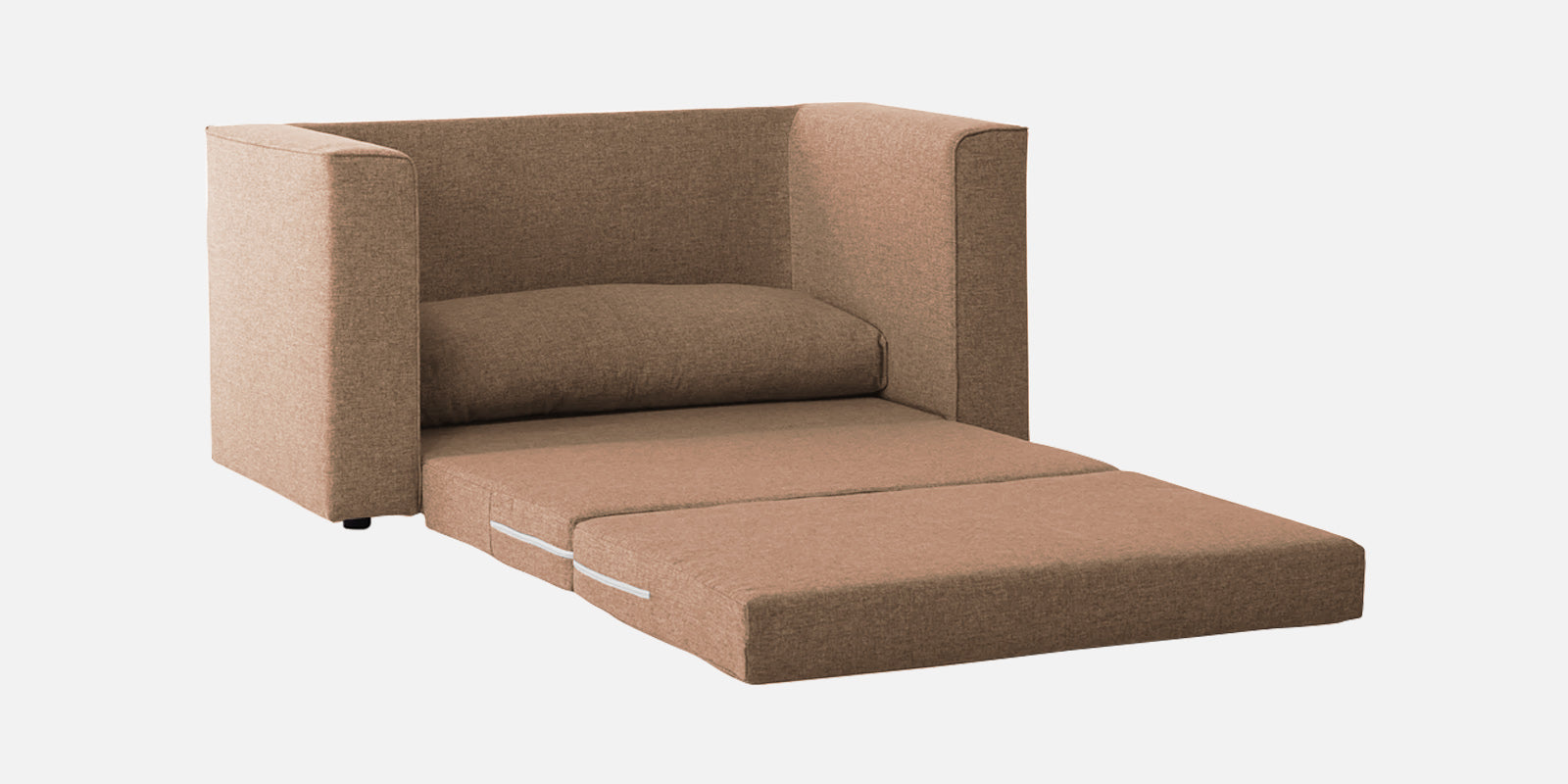 Kenia Fabric 2 Seater Convertible Sofa Cum Bed in Cosmic Beige Colour