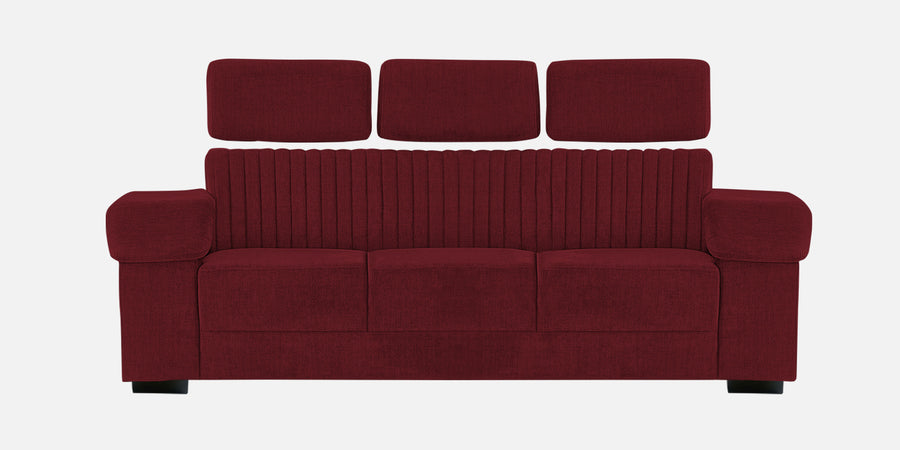 Draco Fabric 3 Seater Sofa In Blood Maroon Colour - Febonic Living